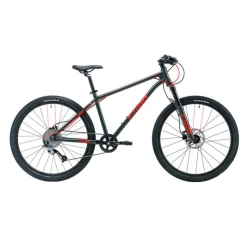 Frog MTB 72 Kids Bike - Metallic Grey/Neon Red