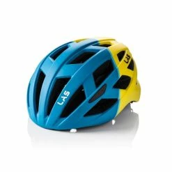 LAS Enigma Helmet - Matt Petrol Blue/Yellow