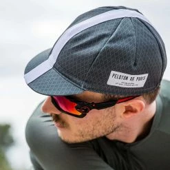 Peloton De Paris Pattern Cycling Cap - Khaki