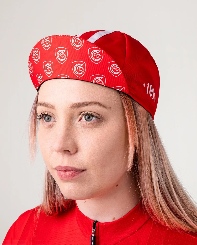 Milltag Cycling Weekly Heritage Cap - Red 3 Milltag Cycling Weekly Heritage Cap - Red