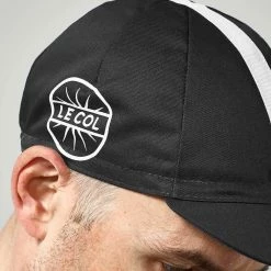 Le Col Cycling Cap - Black/White -Cycling Accessories Shop Detail Mens Caps black