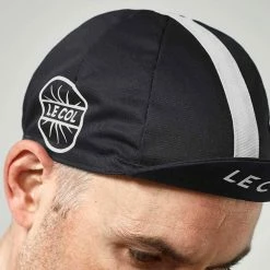 Le Col Cycling Cap - Black/White -Cycling Accessories Shop Detail Mens Caps black2