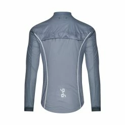 Peloton De Paris Elements Packable Jacket - Grey -Cycling Accessories Shop ElementsPackableRainJacketGrey Men BK 1200x ba649445 eb69 40f4 889d 8fe4a8093bba