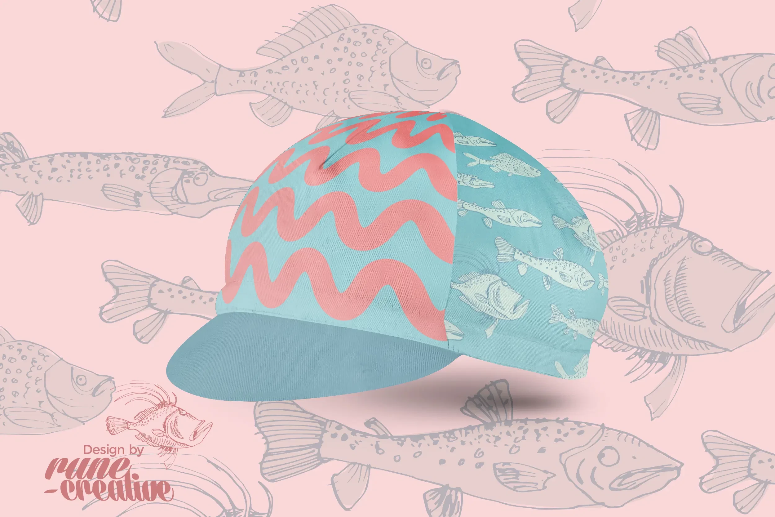 Bello Cotton Cycling Cap - Fishy Fish 4 Bello Cotton Cycling Cap - Fishy Fish - Image 2
