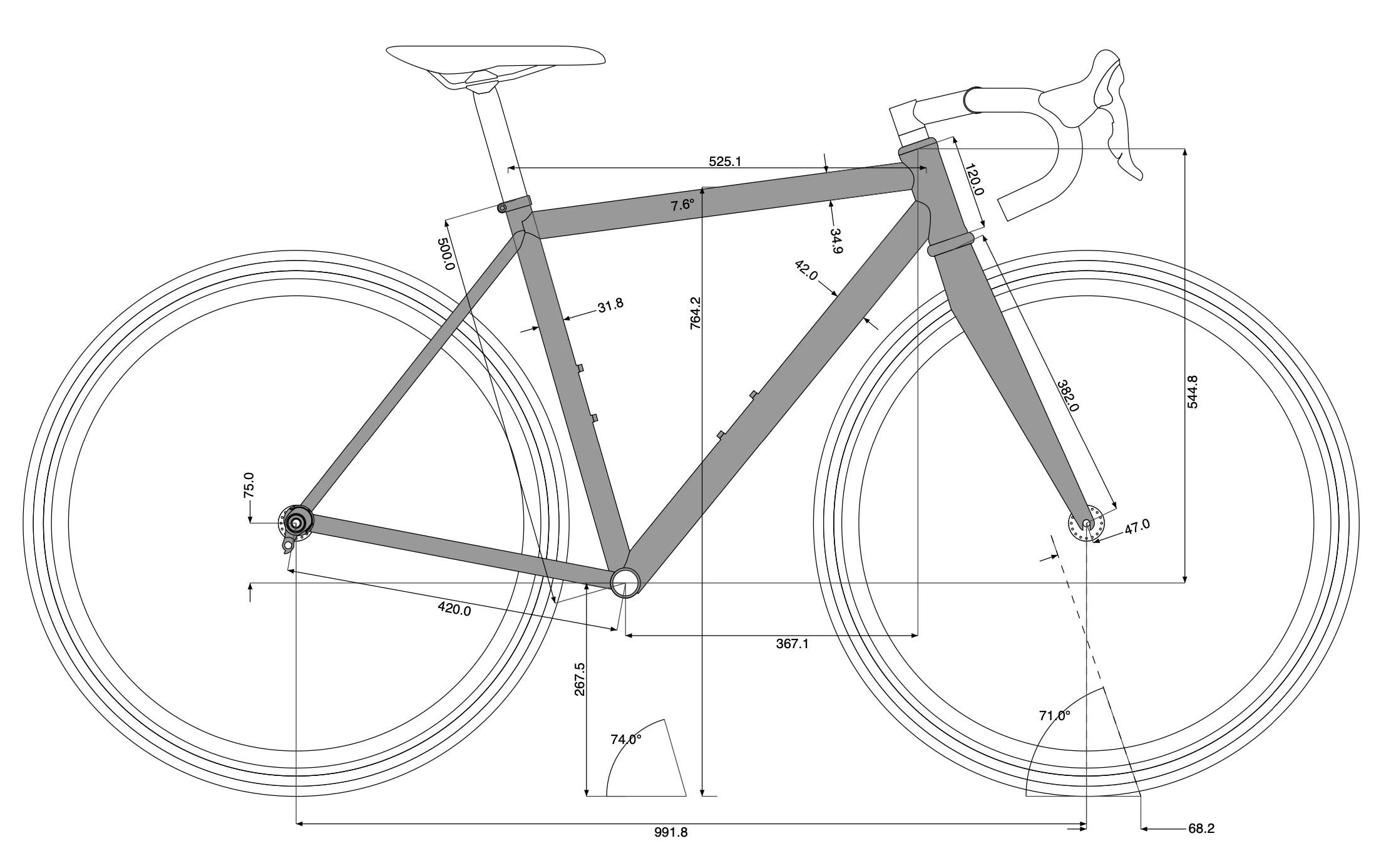 Mosaic GT-1 Titanium All Road Disc Frameset - Audi Yellow 11 Mosaic GT-1 Titanium All Road Disc Frameset - Audi Yellow - Image 9