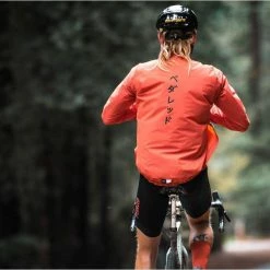 PEdALED Mirai All Weather Jacket - Brick Red -Cycling Accessories Shop all weather cycling road back logo jacket brick red mirai pedaled
