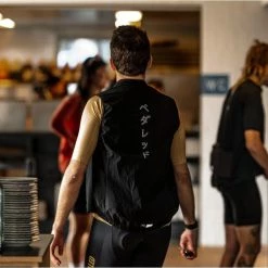 PEdALED Mirai All Weather Vest - Black -Cycling Accessories Shop all weather cycling vest black mirai back view pedaled