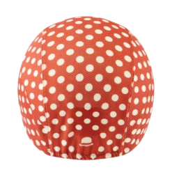 Chapeau! Lightweight Polka Dot Cap - Devon Red -Cycling Accessories Shop chapeau lightweight cap polka dot devon red front back copy 2