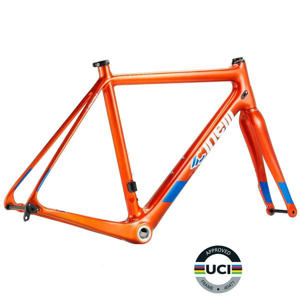 Cinelli Veltrix Disc Frameset - Blue Burns Orange 3 Cinelli Veltrix Disc Frameset - Blue Burns Orange