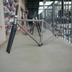 Merlin Sandstone Gravel Titanium Frame - Red Decal