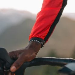 PEdALED Tokaido Alpha Jacket - Coral Red -Cycling Accessories Shop men alpha cycling jacket coral red tokaido pedaled detail