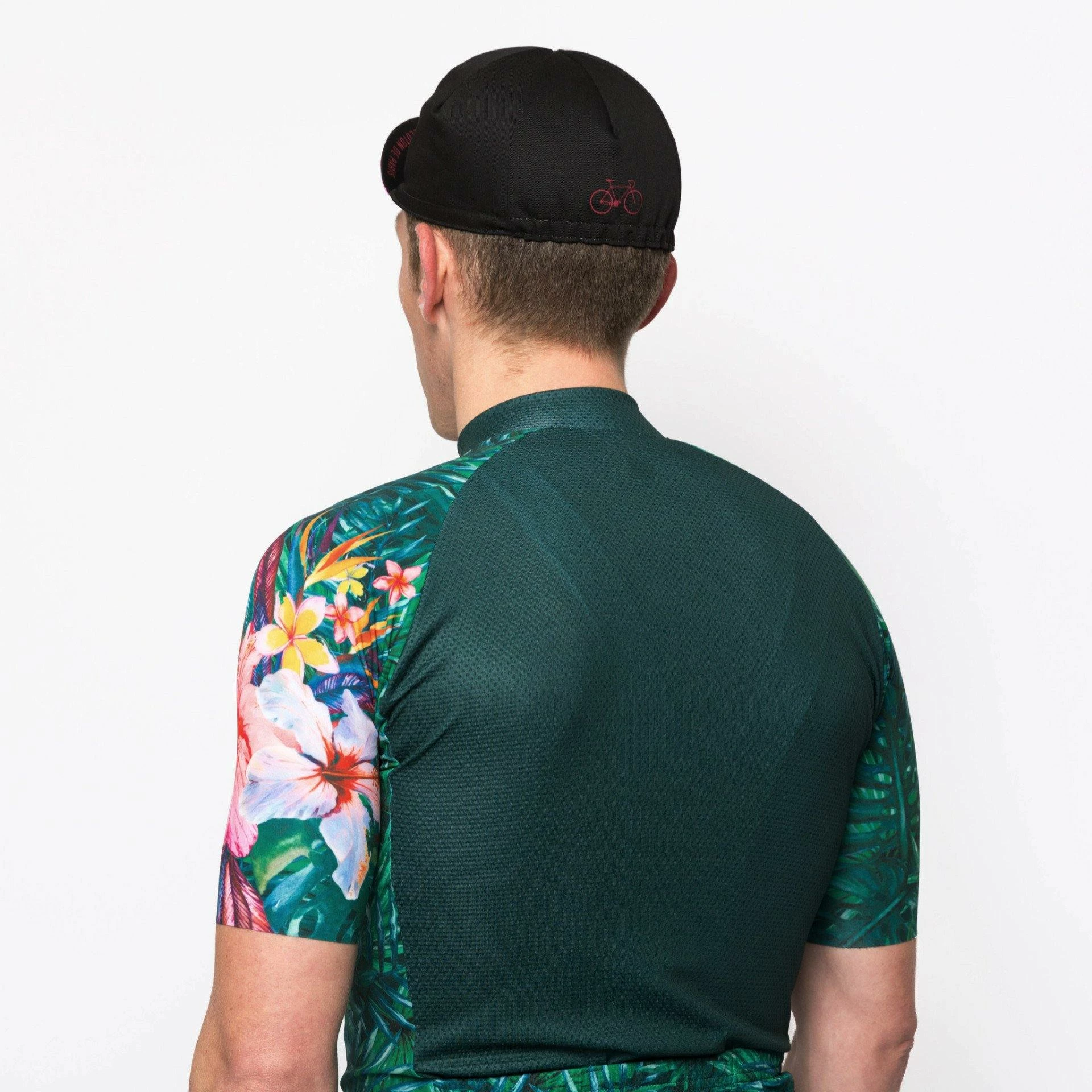 Peloton De Paris Black Flower Cycling Cap 4 Peloton De Paris Black Flower Cycling Cap - Image 2