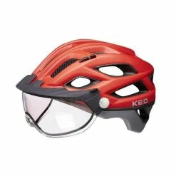 KED Covis Photocromatic Helmet - Red/Grey Matt