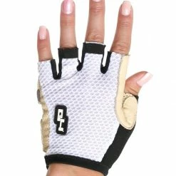 G4 Summer Leather Gloves - White -Cycling Accessories Shop summer leather white cycling gloves